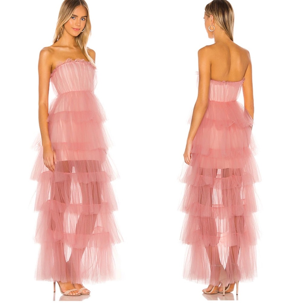 Lovers + Friends BOBBIT GOWN in blush pink